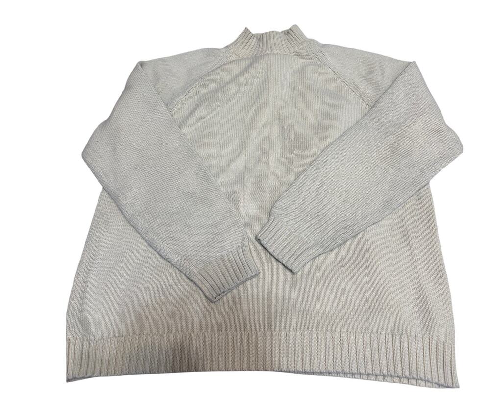 Land's End Classic Sweater 100% Cotton - Cream - Size XL (18-20)